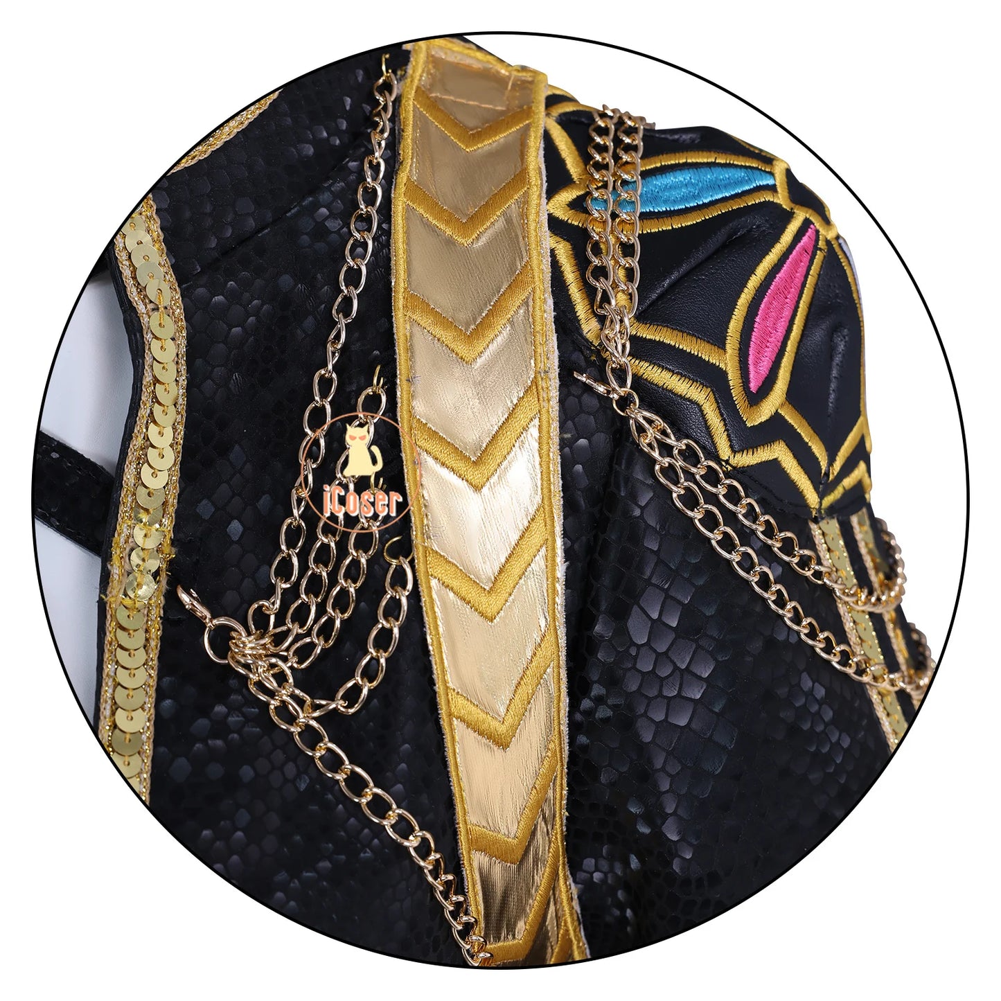 KPop Demon Hunters Rumi Cosplay Costume Black Gold Stage Costume Uniform Huntrix Golden Outfit Halloween Party for Women Girls