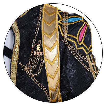 KPop Demon Hunters Rumi Cosplay Costume Black Gold Stage Costume Uniform Huntrix Golden Outfit Halloween Party for Women Girls