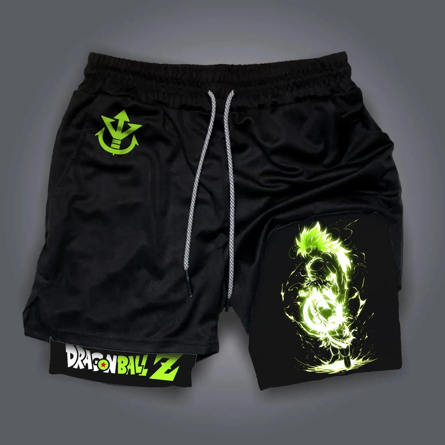 Anime Gym Shorts Men Women Dragon Ball Broly Summer Streetwear Casual Beach Pants Breathable Mesh Quick-dry Shorts Sportswear