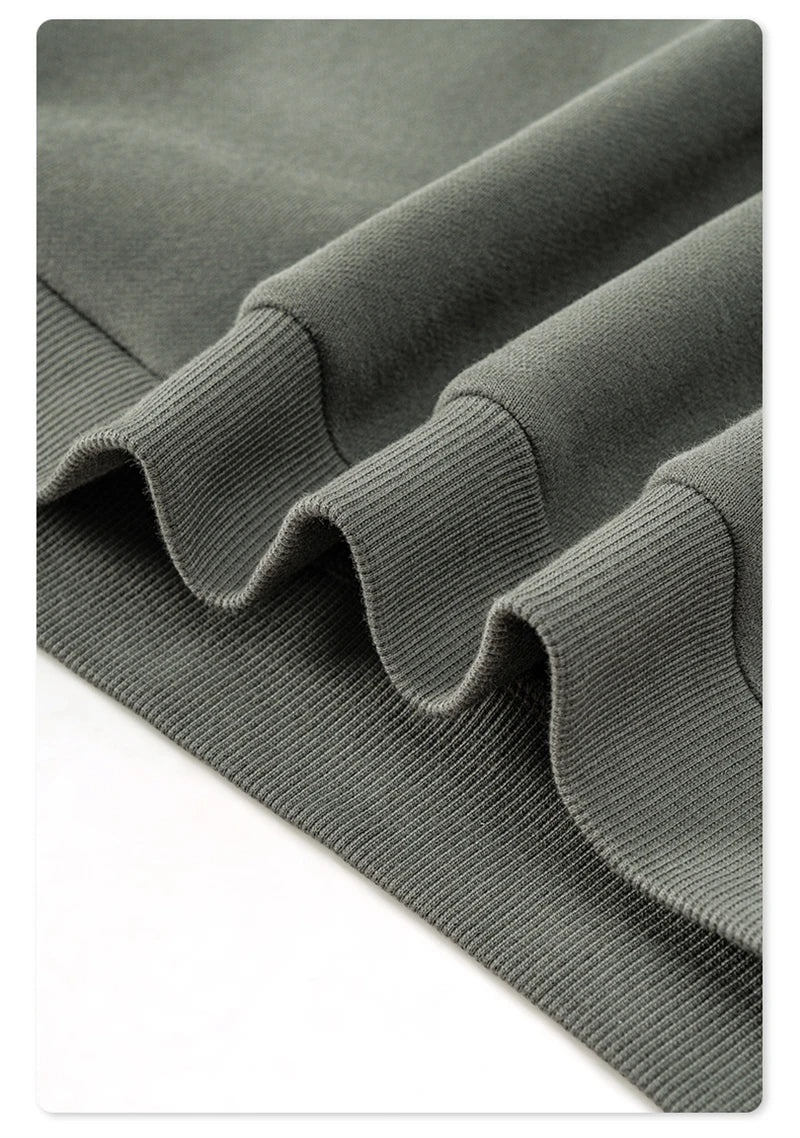 ZODF New Winter Men Solid Fleece Hoodies Unisex Women 345gsm Loose Warm Side Zipper Pocket Hooded Pullovers Brand Clothes HY0867