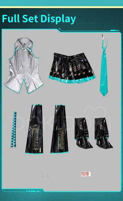 IN STOCK Mikuu Cosplay Costume DokiDoki-R Mikku Cosplay Women Cute Short Dress Costume Mikuu Cosplay Christmas