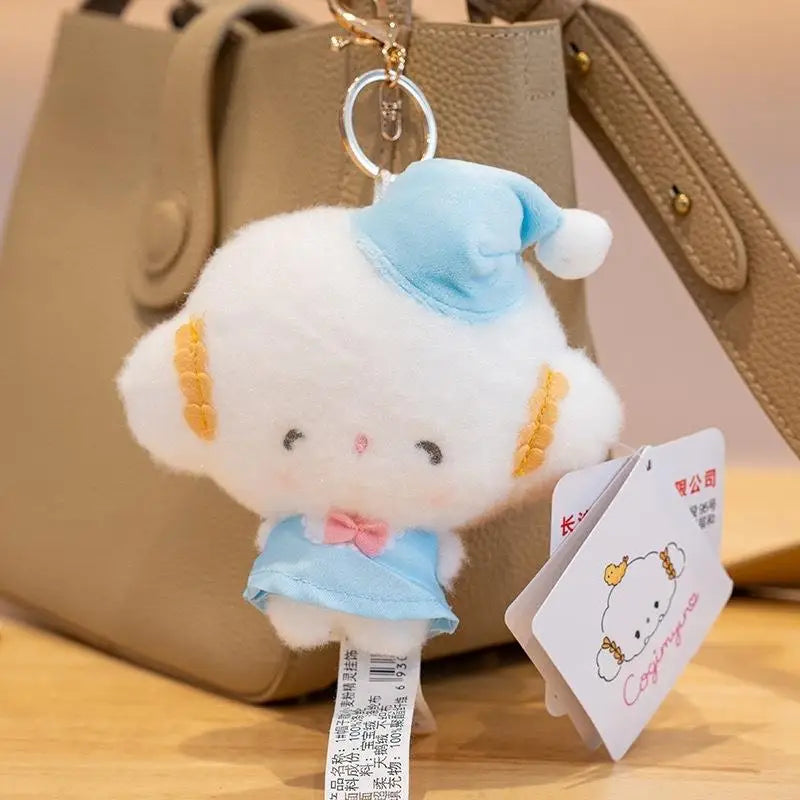 Genuine Sanrio New Kawaii Cute Cogimyun Kogimyun Plush Keychain Stuffed Plush Toy Small Pendant Keyring Birthday Gifts For Girls