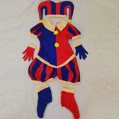 Pomni Magical Virtual Circus Cosplay Jumpsuit Set Cotton Polyester