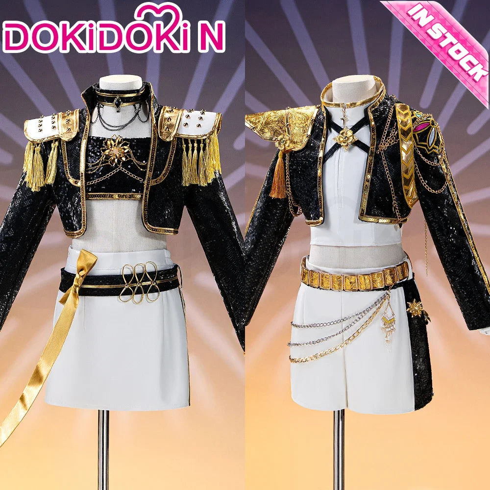 【Last Batch】IN STOCK Miraa Rumii Cosplay Costume【110-150】DokiDoki-N Halloween Family Girls Black Golden Suit Plus Size