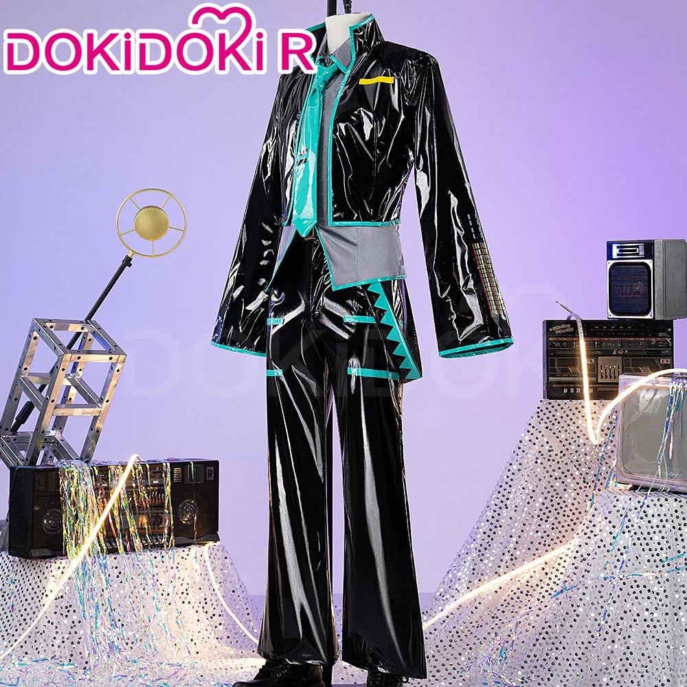 IN STOCK MIKUOO Cosplay Costume DokiDoki-R Mikuoo Cospaly Men Black Suit Costume Mikuu Christmas Cosplay