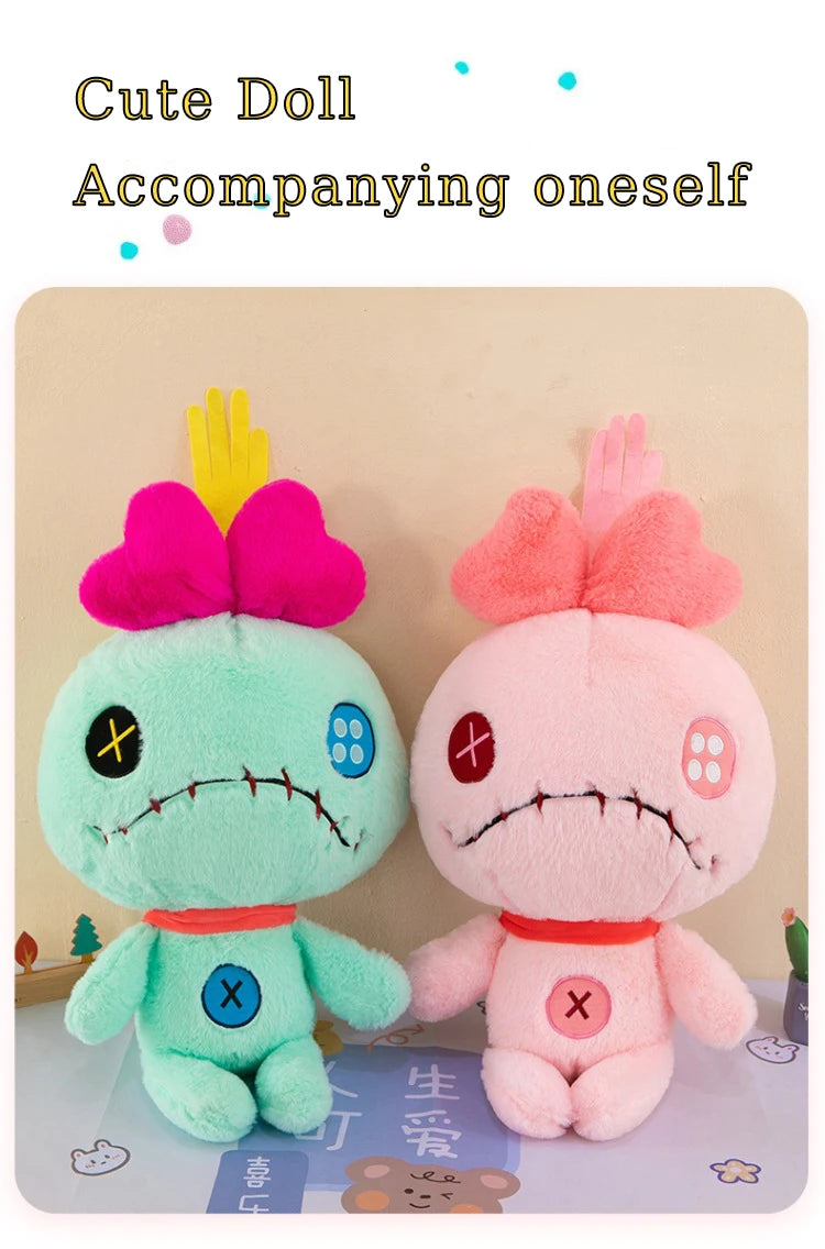 Disney Lilo & Stitch Scrump Plush Toys Anime Plushie Stich Dolls Kawaii Cartoon Pink Pillow Soft Stuffed Gift Children Christmas