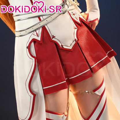 IN STOCK Yuuki Asuna Cosplay Costume Anime Sword Art Online Cosplay DokiDoki-SR Female Costume Yuuki Asuna Halloween Cosplay Wig