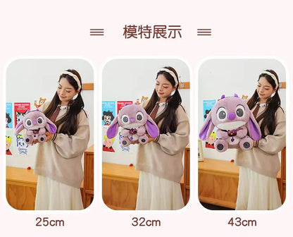 30CM-80CM Lilo & Stitch New Disney Plush Toy Cartoon Scrump Stuffed Doll Soft Anime Pillow Souvenir Kawaii Birthday Gift