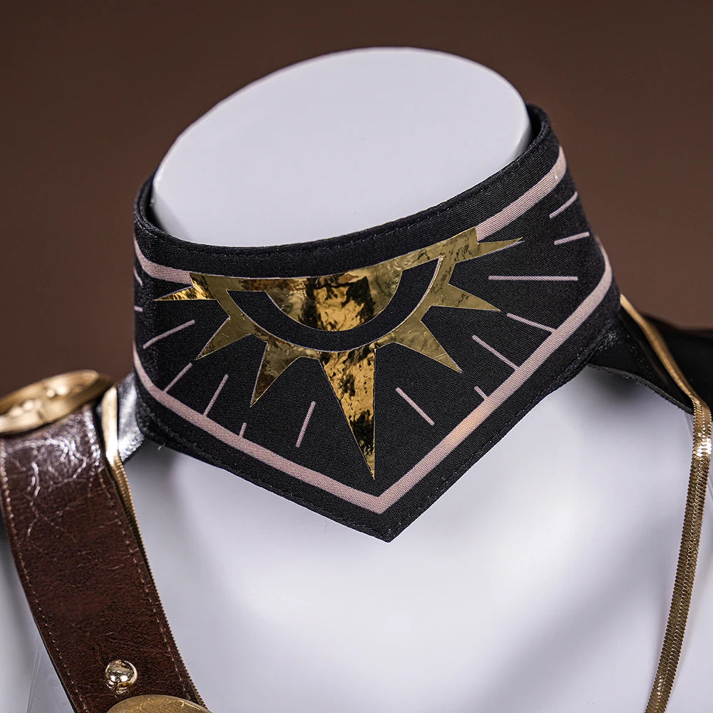 Wuthering Waves Augusta Cosplay Costume Wig Dress Uniform Headwear Earrings Christmas Halloween Party for Women Girls Role Play