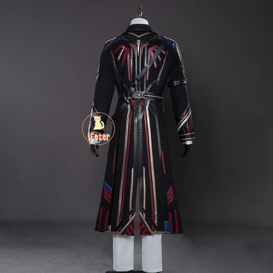 iCoser Love and Deepspace Caleb Cosplay Costume Wig Farspace Colonel Uniform Trench Hat Halloween Party Women Men Carnival Props