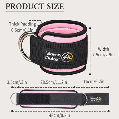 Fitness Ankle Band Padded Double D-Ring Adjustable Weight Leg Training Support 1pc/2pc/3pc