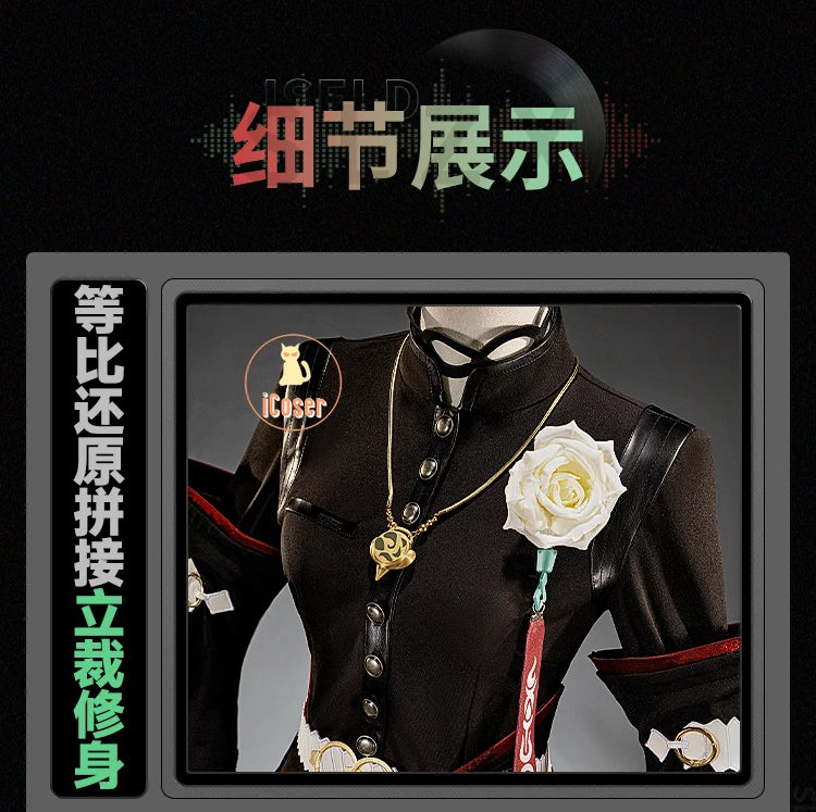 Zenless Zone Zero Isolde Cosplay Costume Wig Uniform Headwear Pendant Halloween Party Women Girls Props Game Role Play Outfit