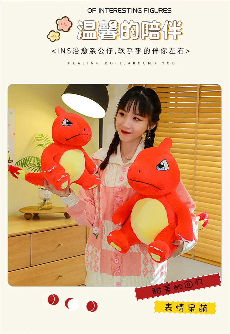 100/120CM Big Size Charmander Plushies Pokemon Peluche Cartoon Anime Kawaii Ornament Plush Comfortable Soft Doll Children Gift