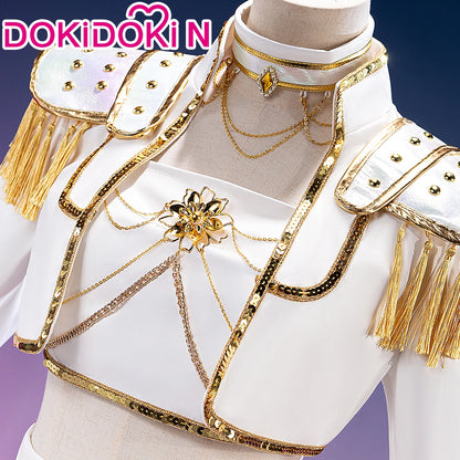 【Last Batch】IN STOCK Rumii Zoeyi Miraa Cosplay Costume【XS-3XL】DokiDoki-N Women White Suit Golden Rumii Cosplay Plus Size