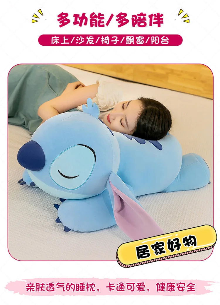80cm Big Size Disney Lotso Stitch James P. Sullivan Stuffed Animal Cute Plushies Room Decoration Pillow Children's Holiday Gift