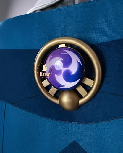 Genshin Impact Ineffa Cosplay Costume Wig Cloak Uniform Outfit Headwear Boom Boom Thunderwave Halloween Party for Women Girls