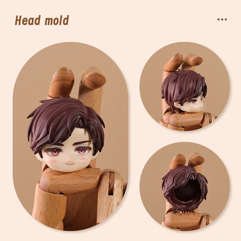 Ob11 Doll Plastic Hair Replacement Doll Hair Head Mold Accessories For Obitsu11 Gsc Body 1/12 Bjd Head Shell Doll Body Boy Girl