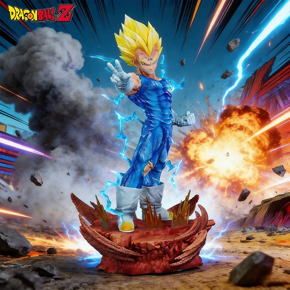 31.5cm Anime Dragon Ball Majin Vegeta PVC Action Figure Statue Desktop Ornament Model Toy Gift