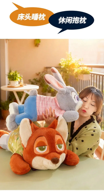 45/60/80cm Big Size Judy Hopps Nick Wilde Anime Plush Stuffed Doll Zootopia Kawaii Peluche Children's Kawaii Pillow Holiday Gift