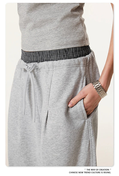 ZODF New 2025 Spring Men 280gsm Straight Pants Unisex Casual High Street Double Waist Sport Trousers Brand Streetwear HY1004