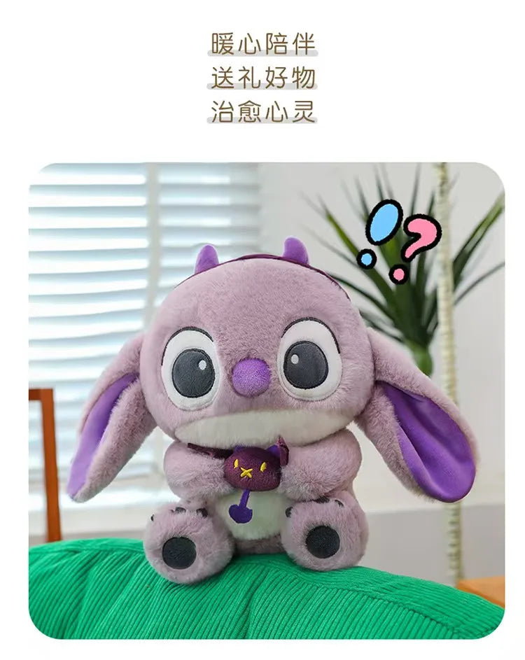 30CM-80CM Lilo & Stitch New Disney Plush Toy Cartoon Scrump Stuffed Doll Soft Anime Pillow Souvenir Kawaii Birthday Gift