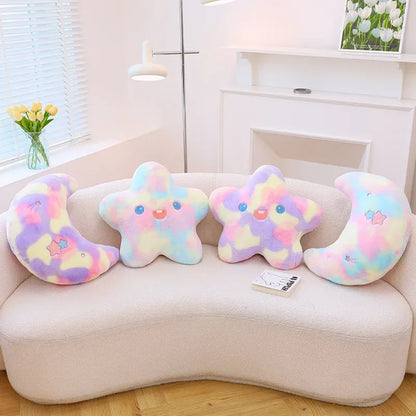 Soft Rainbow Star Plush Sun Cloud Plush Pillow Smile Face Soft Tulip Flower Cushion Girl Room Sofa Home Decor Christmas