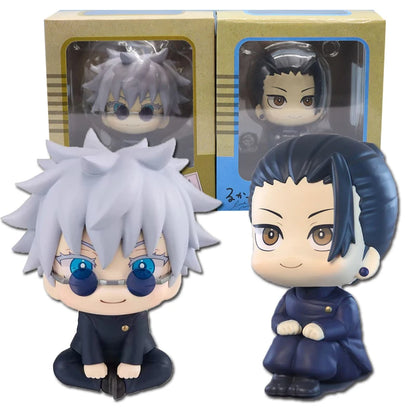 10cm Look up Anime Fushiguro Megumi Jujutsu Kaisen Figure Gojo Satoru Action Figure Q Version Doll Geto Suguru Statue Toy