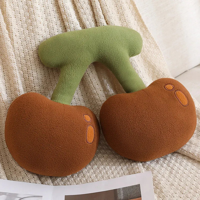 45cm Fruit Cherry Shaped Plush Pillow Soft Cute Pink Cherry Plushies Toy Hug Pillow Lovely Room Sofa Decoration