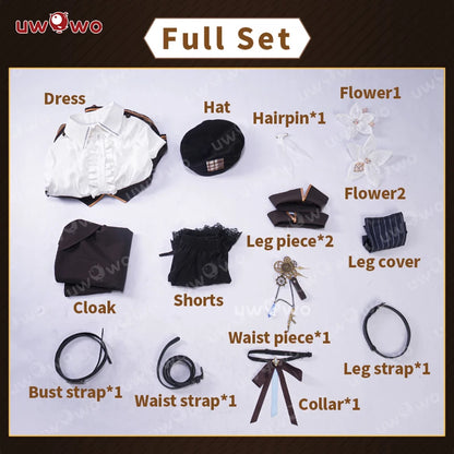 IN STOCK UWOWO Traveler Lumine Cosplay Game Genshin Impact Traveler Lumine Detective Cosplay Costume Halloween Costumes