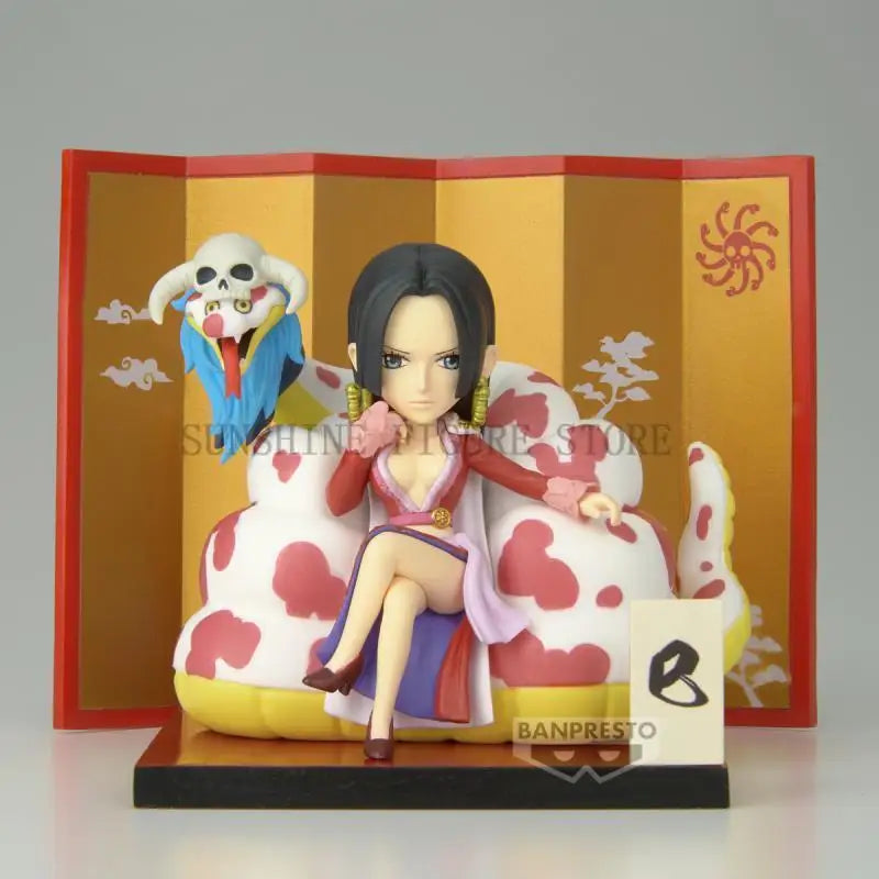 In Stock Original Bandai One Piece World Collectable Figure Special Boa.hancock & Salom Action Figure Boxed Toys Gift