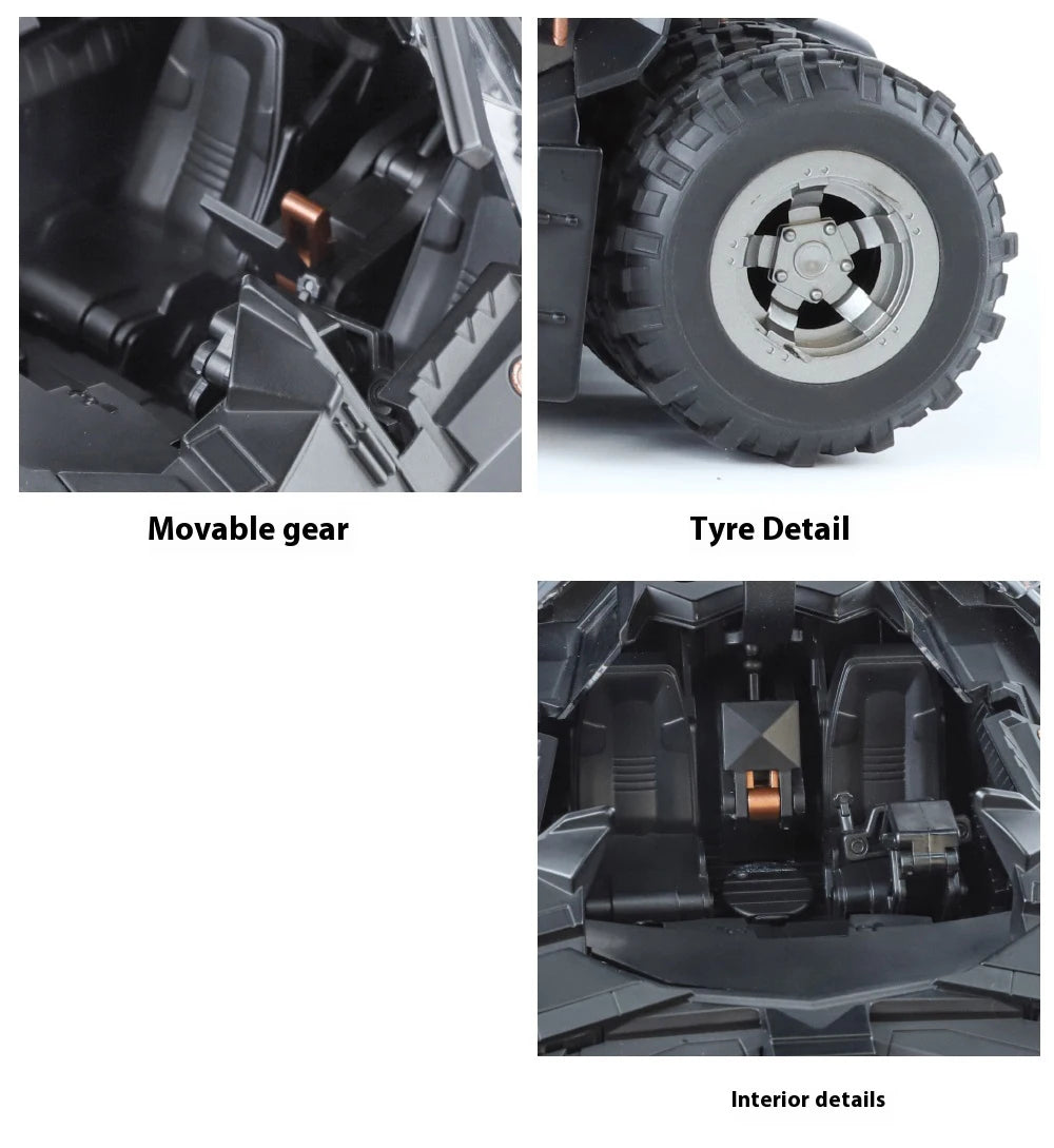 1:18 Batmobile Tumbler Alloy Metal Car Diecast Toy Vehicle Car Model Sound & Light Slide Spray Truck Toys For Kids  Gift Birthda