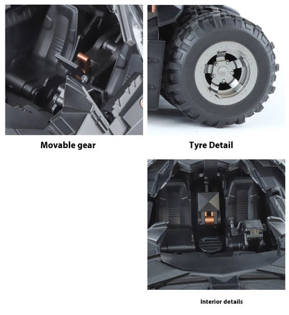 1:18 Batmobile Tumbler Alloy Metal Car Diecast Toy Vehicle Car Model Sound & Light Slide Spray Truck Toys For Kids  Gift Birthda