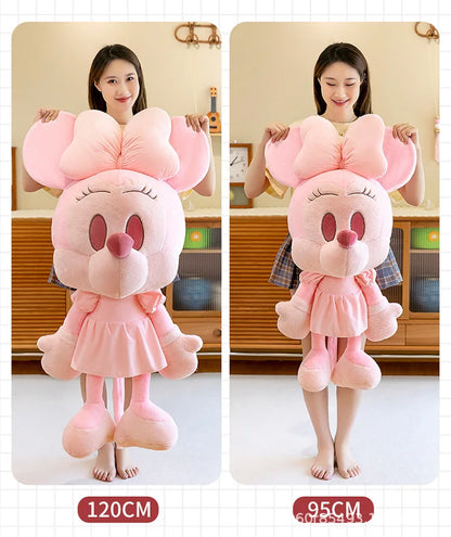 65/85/110cm Super Big Size Mickey Minnie Mouse Kawaii Anime Plush Stuffed Doll Disney Cartoon Plush Pillow Children Holiday Gift