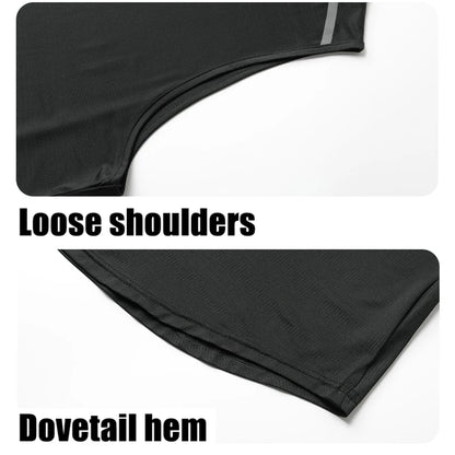 Chrlck Men’s Quick Drying Running Vest Breathable Mesh Sleeveless Gym Fitness Tank Top