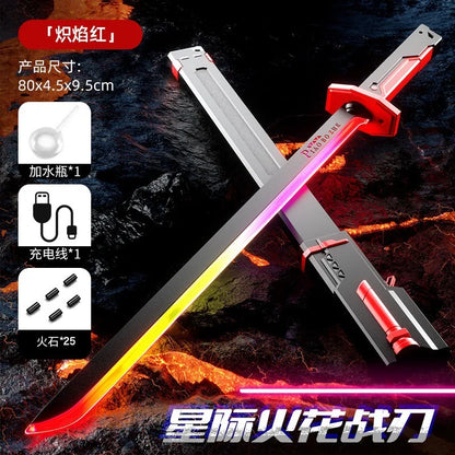 Party Glowing Atmosphere Light Props Christmas Gifts Star Sparks Battle Blade Rechargeable Type-C Various Changes In Lighting
