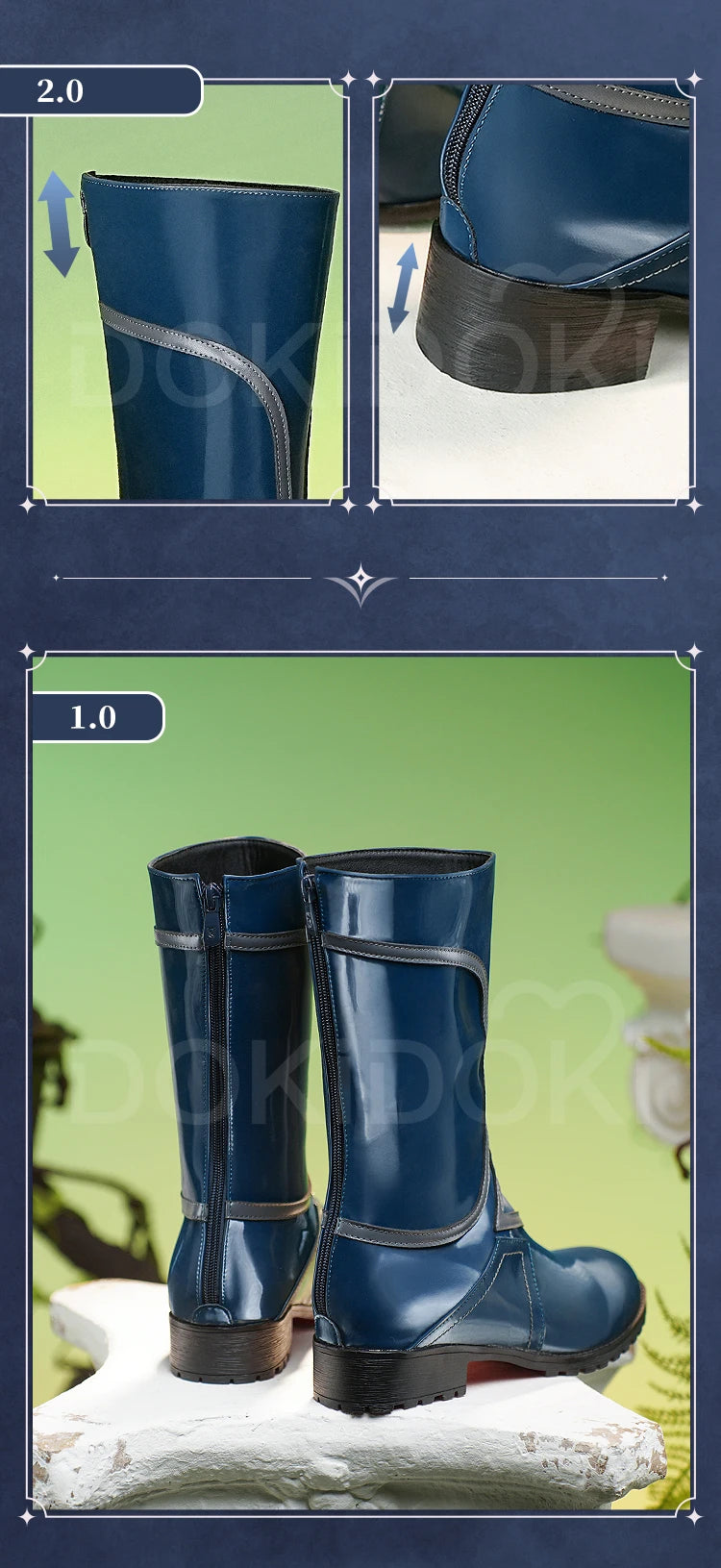 IN STOCK Anaxa Sunday Jiaoqiu Shoes Cosplay Game Honkai: Star Rail Cosplay DokiDoki-SR Men Black Boots Anaxa Cosplay Boots