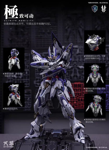 1/72 Sky Defender Alloy Skeleton Action Figure High Detail Detachable Parts POM Assmbly Model Trendy Toy Desktop Decore Boy Gift