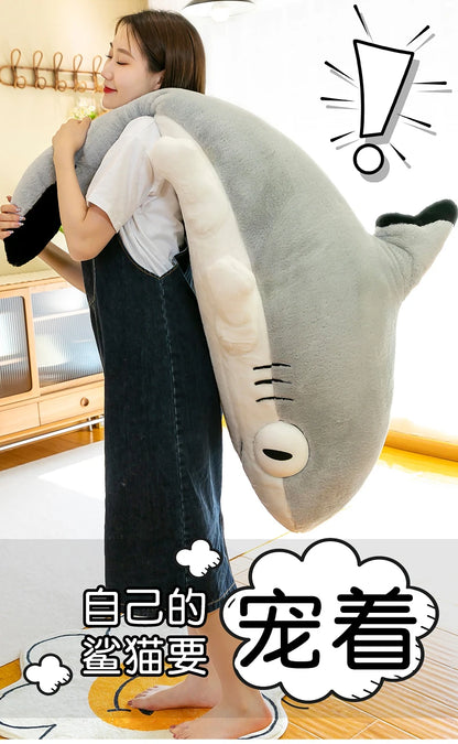 130cm Cute Soft Shark Cat Toys Doll Girl Kids Birthday Christmas Gift Stitch Kawaii Plushies Juguetes Stuffed Animal