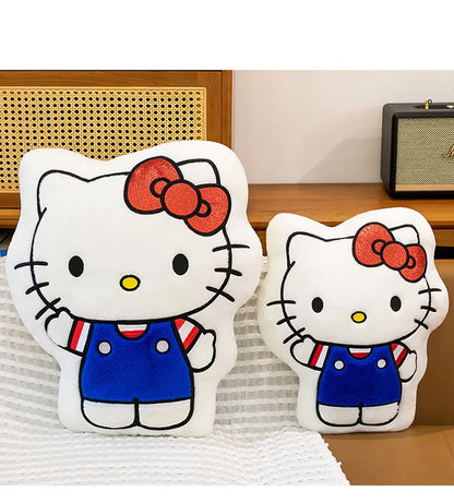 New Hello Kitty Plush Toy Kitten Stuffed Animal Soft Pillow Cute Doll for Girls Birthday Christmas Gift Perfect Sleep Companion