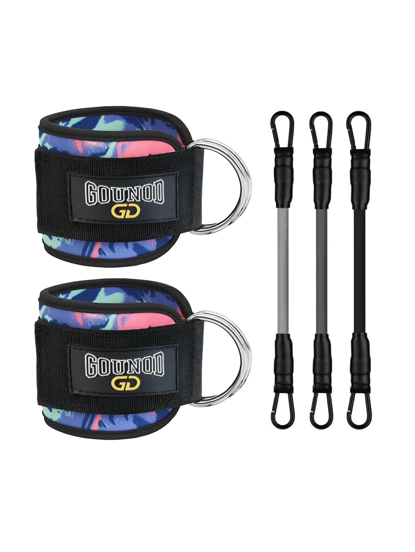 Fitness Ankle Band Padded Double D-Ring Adjustable Weight Leg Training Support 1pc/2pc/3pc