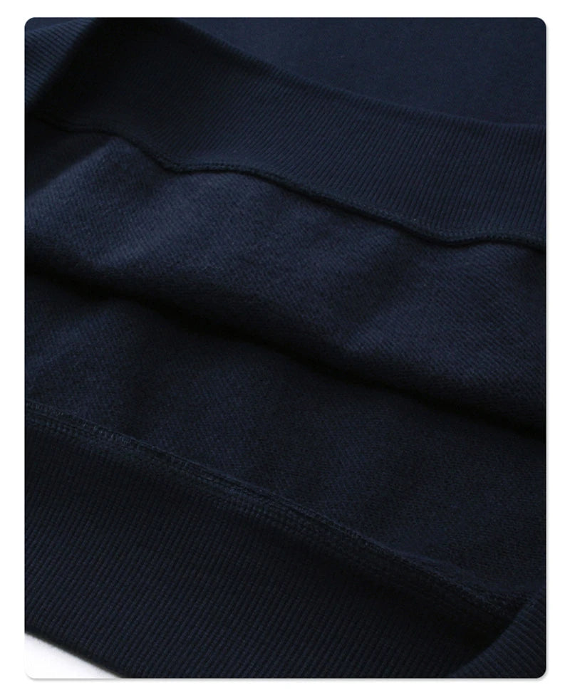 ZODF 2024 Autumn Winter Men's Basic O-Neck Sweatshirt Unisex Loose Solid 430gsm Terry Pullovers Streetwears HY0910