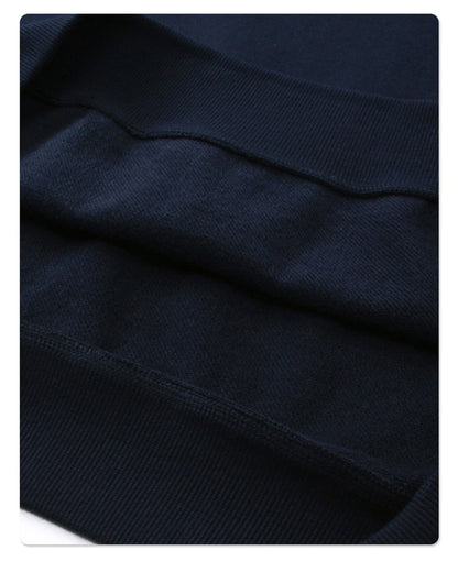 ZODF 2024 Autumn Winter Men's Basic O-Neck Sweatshirt Unisex Loose Solid 430gsm Terry Pullovers Streetwears HY0910