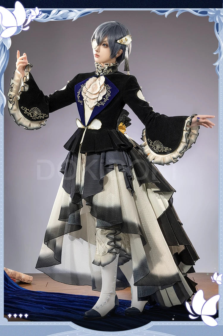IN STOCK Ciel Phantomhive Cosplay Costume Anime DokiDoki-SR Men Halloween Costume Ciel Oyster Dress