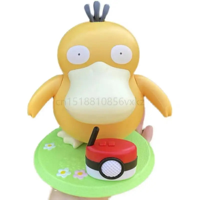 New Pokemon Psyduck Dancing Swing Sounding Model Doll Anime Action Figure Diy Portable Luggage Music Box Toys For Children Gift