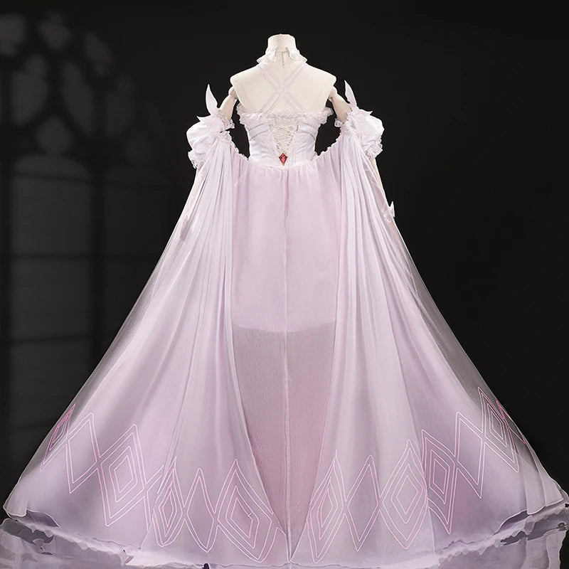 Genshin Impact Columbina Cosplay Costume Wig Dress FES 2026 Skin The Damselette Eleven Fatui Harbingers Halloween for Women Girl