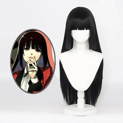 Kakegurui Jabami Yumeko Cosplay Costume Set Polyester - Wig Only / XL