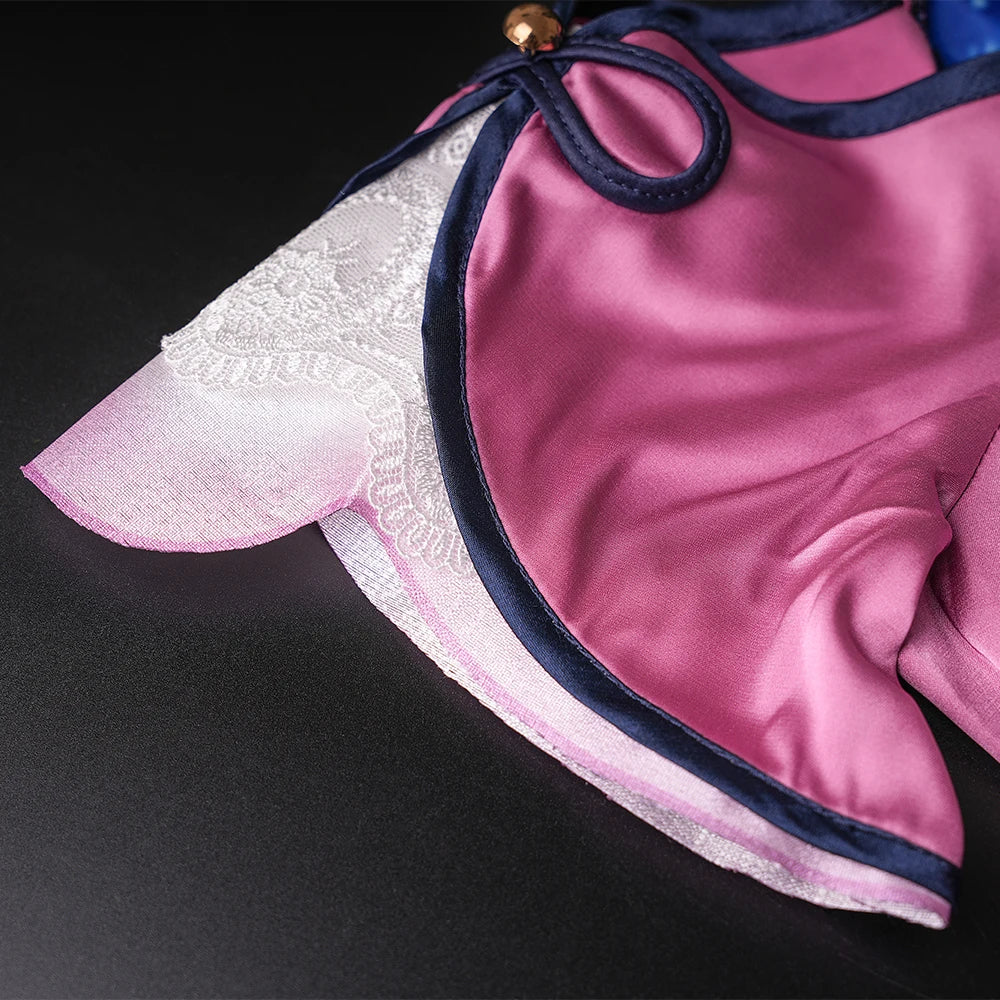 Anime Date A Live Mukuro Hoshimiya Cosplay Costume Dress Spirit Form Outfit Lilac White Astral Qipao Halloween for Women Girls