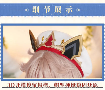 Genshin Impact Dahlia Cosplay Costume Wig New Skins Uniform Hat Goth Vampire Heterochromia Boy Mondstadt Halloween for Women Men