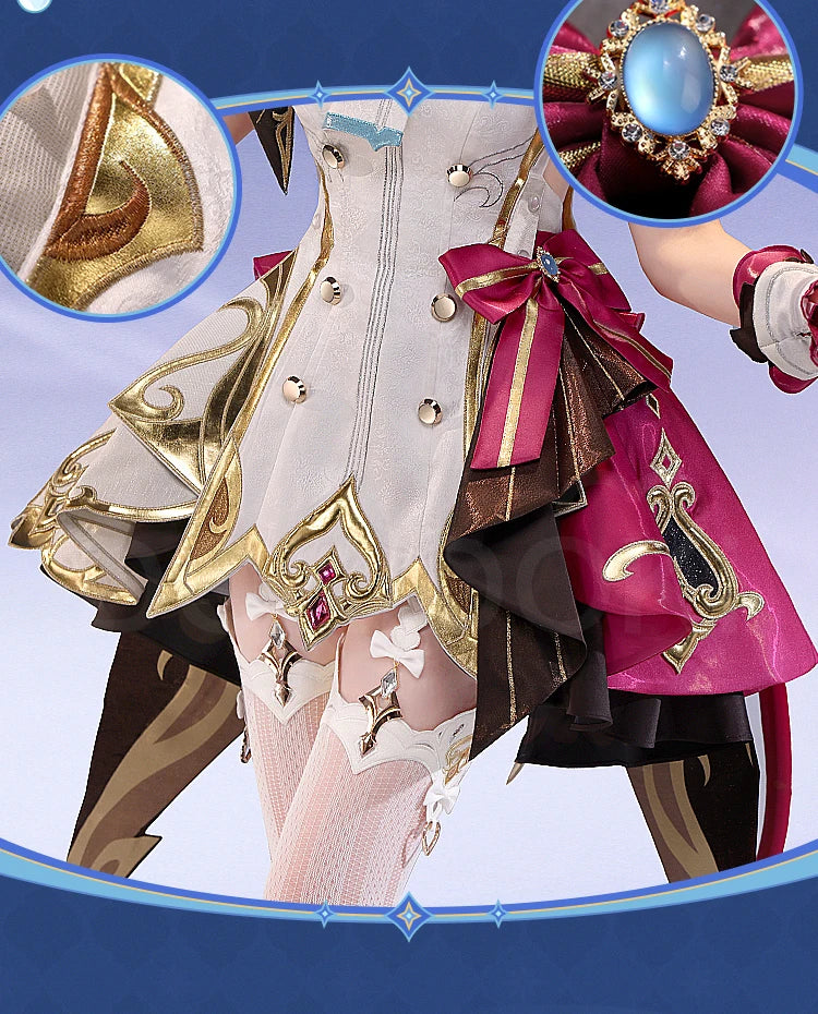 IN STOCK Escoffier Cosplay Costume Game Genshin Impact DokiDoki-SR Women Fontaine Costume Escoffier Cosplay Tail Wig