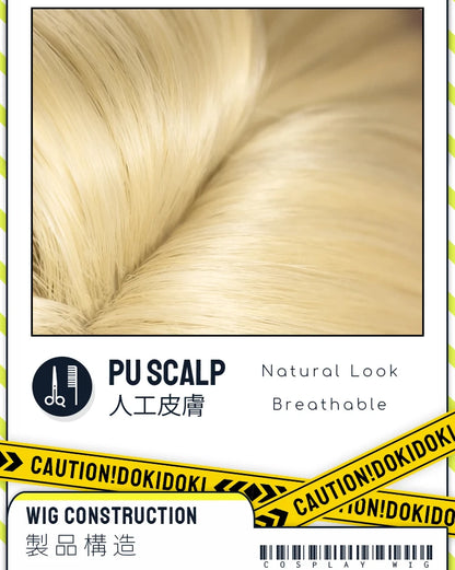 IN STOCK Evelyn Wig Game Zenless Zone Zero DokiDoki ZZZ Women 35cm Golden Hair Evelyn Cosplay Free Wig Cap